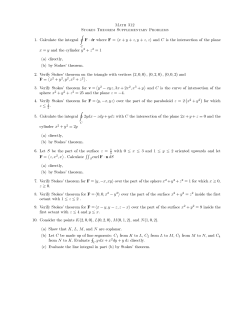 M 312 S T S P 1. Calculate the integral ∮ F &middot; dr where F = 〈x + y + z