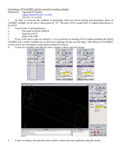 Generating a 3D GAMBIT grid for concentric rotating cylinders