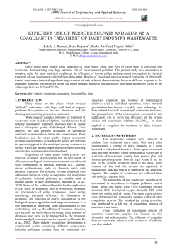 Effective use of ferrous sulfate and alum as a