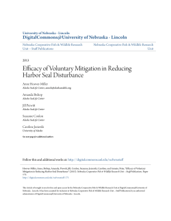 Efficacy of Voluntary Mitigation in Reducing Harbor Seal Disturbance