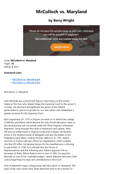 McCulloch vs. Maryland