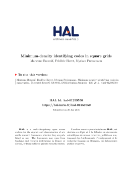 Minimum-density identifying codes in square grids - HAL