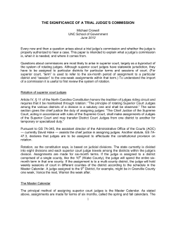 the significance of a trial judge`s commission