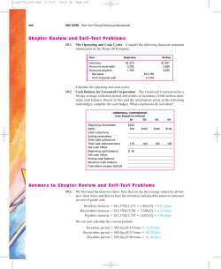 Answers to Chapter Review and Self