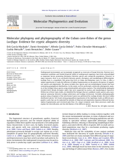 Molecular phylogeny and phylogeography of the Cuban cave
