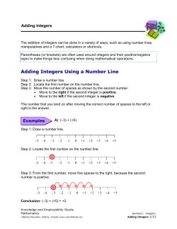 Adding Integers