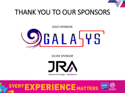 thank you to our sponsors