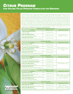 Low Volume Citrus Program