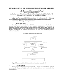 ESTABLISHMENT OF THE MEXICAN NATIONAL STANDARD IN