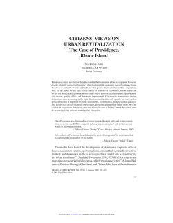 CITIZENS` VIEWS ON URBAN REVITALIZATION The