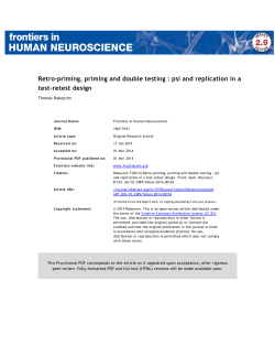 Retro-priming, priming and double testing : psi and