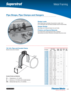 Pipe Straps, Pipe Clamps and Hangers
