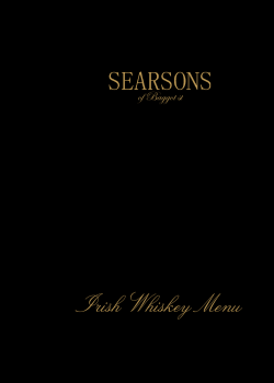 Irish Whiskey Menu