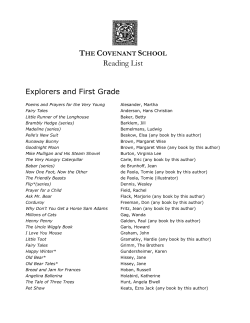 Reading List - The Covenant School