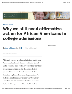 130703 Why we still need affirmative action for African Americans in