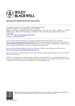 Formula Pricing in Five Commodity Marketing Systems