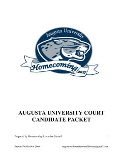 AUGUSTA UNIVERSITY COURT CANDIDATE PACKET