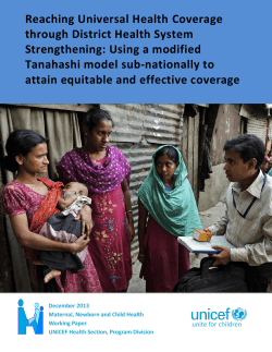 Reaching Universal Health Coverage through District Health System