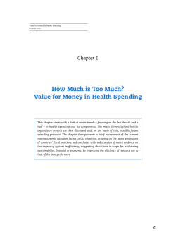 How Much is Too Much? Value for Money in Health Spending