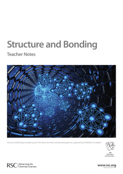 Structure and Bonding - Royal Society of Chemistry