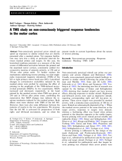 A TMS study on non-consciously triggered response tendencies in