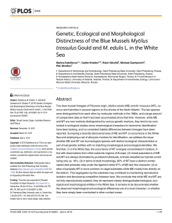 Genetic, Ecological and Morphological Distinctness of the Blue