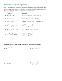 Use properties of exponents to simplify the following expressions.