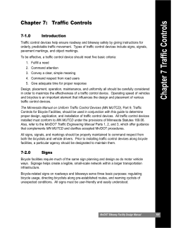 Chapter 7 Traffic Controls