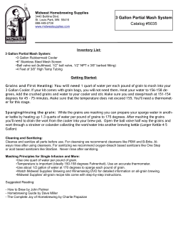 3 Gallon Partial Mash System Catalog #5035