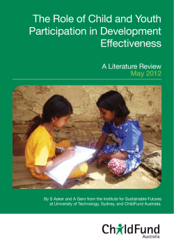The Role of Child and Youth Participation in Development