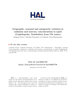 Geographic, seasonal and ontogenetic variation in cadmium and