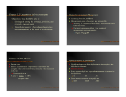 Chapter 3.2 Uncertainty in Measurements!
