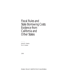 Fiscal Rules and State Borrowing Costs: Evidence from California