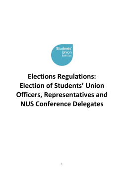 Elections Regulations - Bath Spa Student Union