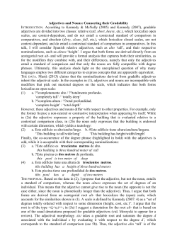 Adjectives and Nouns