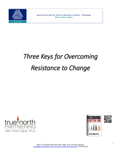 Three Keys for Overcoming Resistance to Change - ascls-tn