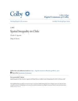Spatial Inequality in Chile - Digital Commons @ Colby