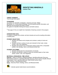 identifying minerals - Smithsonian National Museum of Natural History