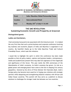 India Mauritius Global Partnetship Forum