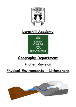 Physical Environments Lithosphere Revision