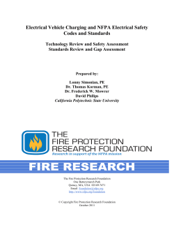 Electrical Vehicle Charging and NFPA Electrical Safety Codes and