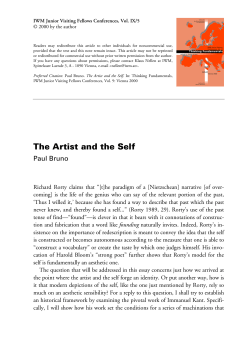 The Artist and the Self