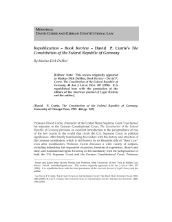 Book Review &ndash; David P. Currie`s The Constitution of the Federal