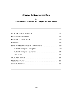 Chapter 8: Bunchgrass Zone - British Columbia
