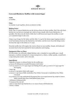 Corn and Blueberry Muffins with Lemon Sugar