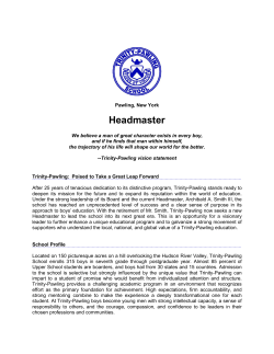 search profile - Brigham Hill Consultancy