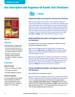 Use Descriptive and Sequence-of