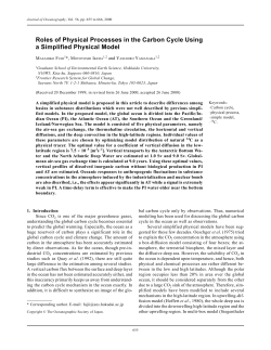 Roles of Physical Processes in the Carbon Cycle Using a Simplified