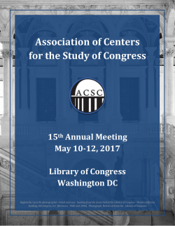 the Info Packet - Association of Centers for the Study of