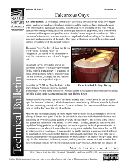 Calcareous Onyx - Marble Institute